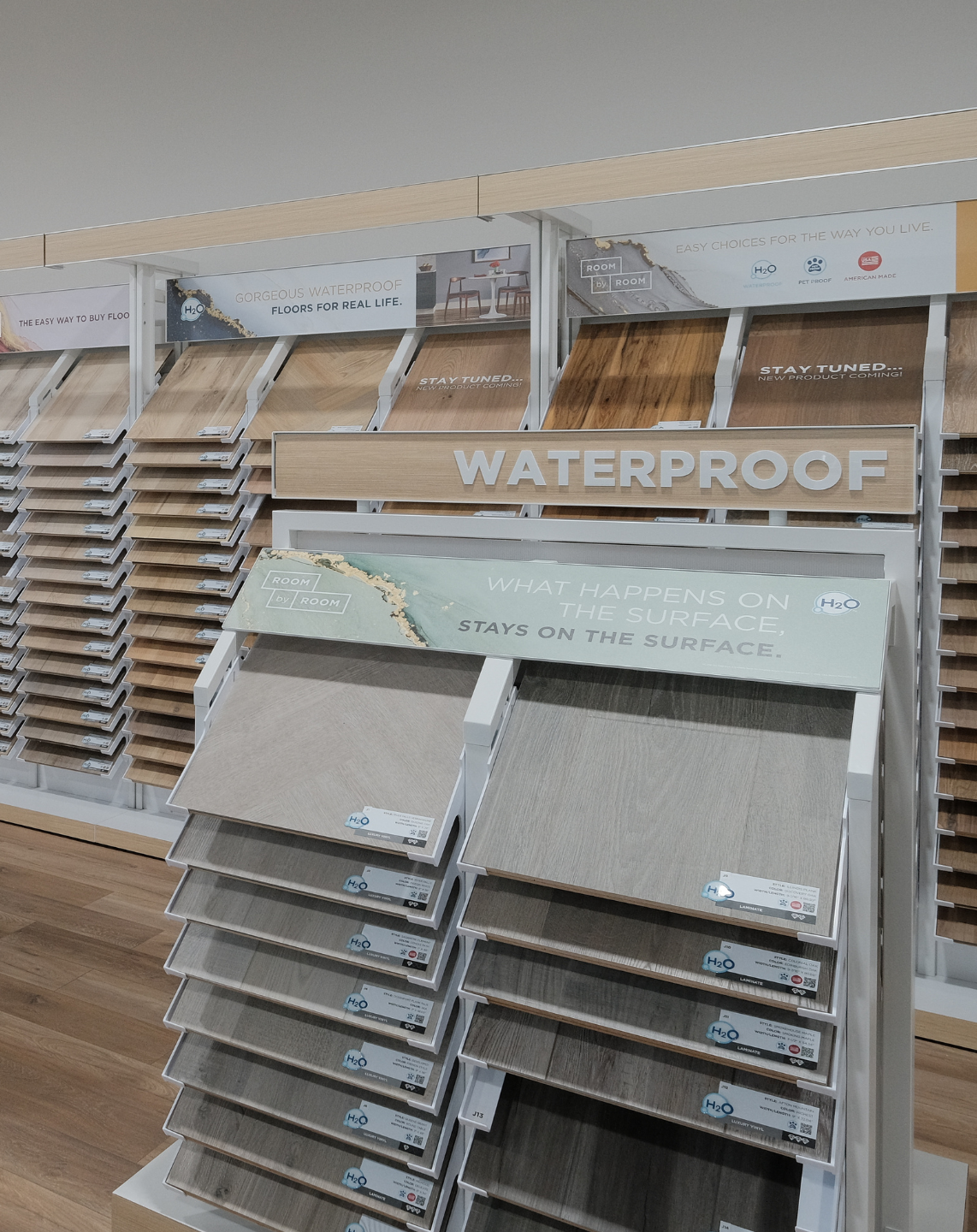 Wood flooring displays in Albany, OR